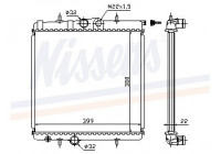 Radiator, engine cooling 63708A Nissens