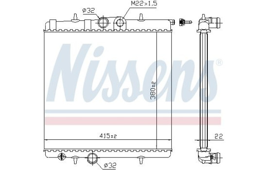 Radiator, engine cooling 63708A Nissens, Image 7