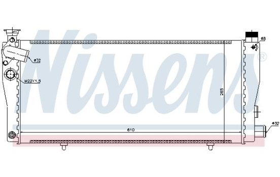 Radiator, engine cooling 63709 Nissens
