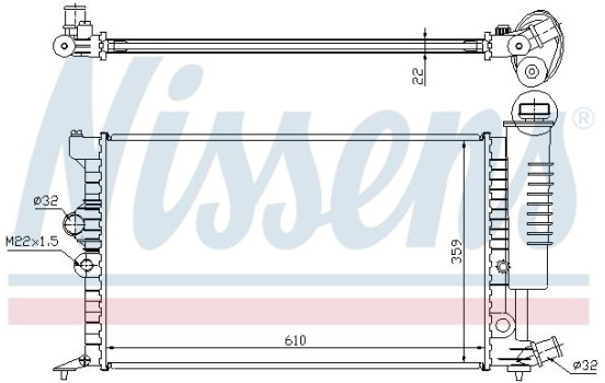 Radiator, engine cooling 63713A Nissens, Image 5