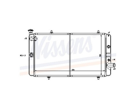 Radiator, engine cooling 63742 Nissens