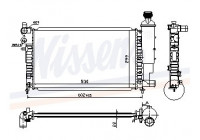 Radiator, engine cooling 63745A Nissens