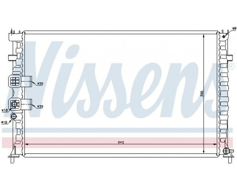 Radiator, engine cooling 63748 Nissens