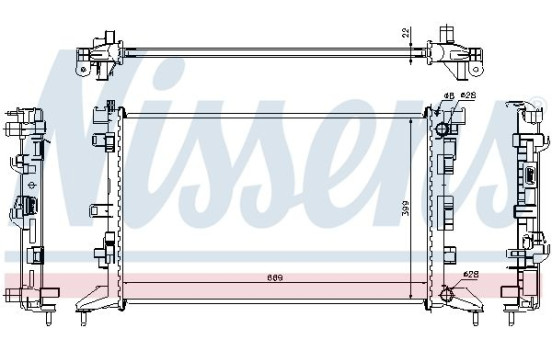 Radiator, engine cooling 637602 Nissens, Image 2