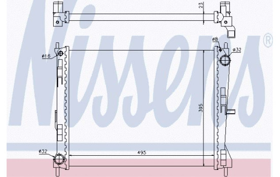 Radiator, engine cooling 637605 Nissens