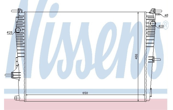 Radiator, engine cooling 637606 Nissens