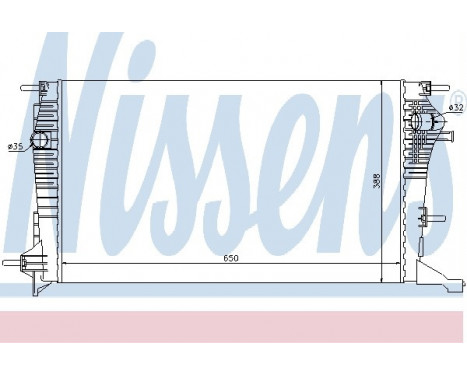 Radiator, engine cooling 637607 Nissens