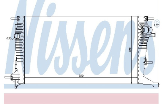 Radiator, engine cooling 637607 Nissens