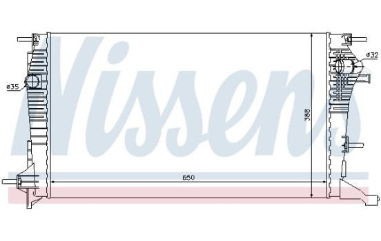 Radiator, engine cooling 637607 Nissens, Image 2