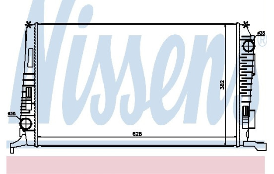 Radiator, engine cooling 637614 Nissens