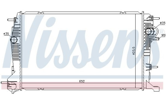 Radiator, engine cooling 637622 Nissens