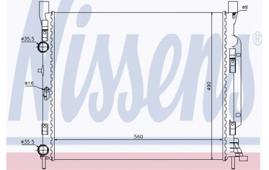 Radiator, engine cooling 637623 Nissens