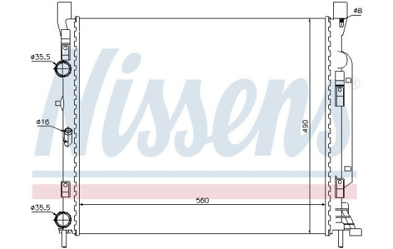 Radiator, engine cooling 637623 Nissens, Image 2