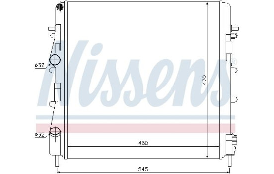 Radiator, engine cooling 63763 Nissens, Image 2