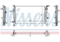 Radiator, engine cooling 637632 Nissens