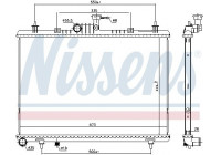 Radiator, engine cooling 637643 Nissens