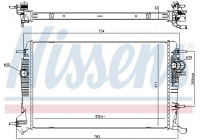 Radiator, engine cooling 637648 Nissens