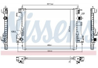 Radiator, engine cooling 637659 Nissens