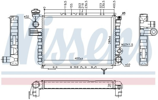 Radiator, engine cooling 63770 Nissens, Image 6