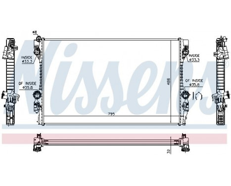 Radiator, engine cooling 63779 Nissens