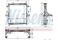 Radiator, engine cooling 637875 Nissens