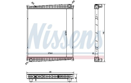 Radiator, engine cooling 6378750 Nissens