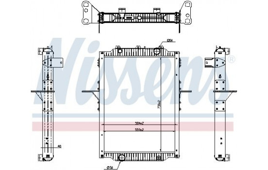 Radiator, engine cooling 637879 Nissens