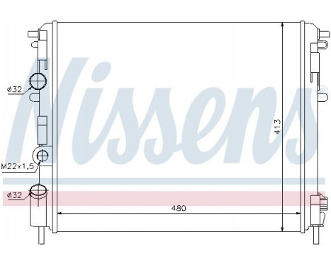 Radiator, engine cooling 63794 Nissens, Image 2