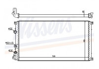 Radiator, engine cooling 63812A Nissens