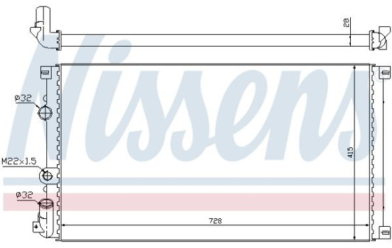 Radiator, engine cooling 63812A Nissens, Image 2