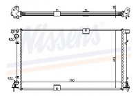 Radiator, engine cooling 63818A Nissens