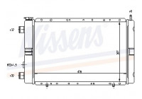 Radiator, engine cooling 63850 Nissens