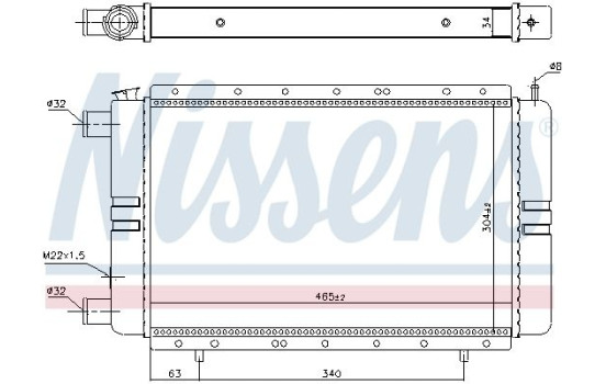 Radiator, engine cooling 63850 Nissens, Image 2