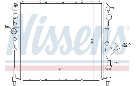 Radiator, engine cooling 63878 Nissens