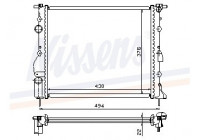 Radiator, engine cooling 63884 Nissens