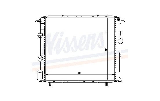 Radiator, engine cooling 63887 Nissens