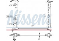 Radiator, engine cooling 639271 Nissens
