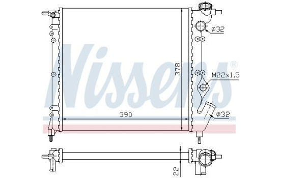 Radiator, engine cooling 63929 Nissens, Image 2
