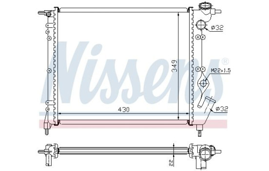 Radiator, engine cooling 63931 Nissens, Image 2