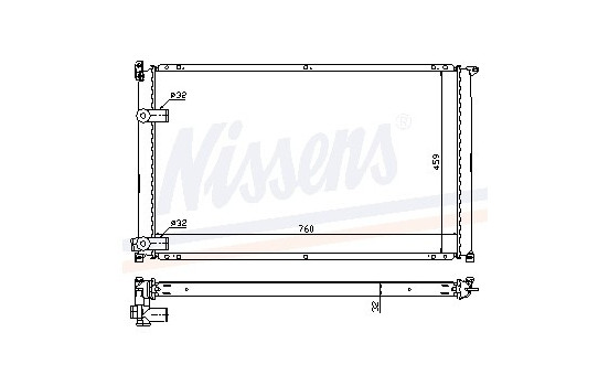 Radiator, engine cooling 63935A Nissens