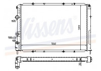 Radiator, engine cooling 63938A Nissens