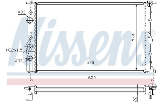 Radiator, engine cooling 639391 Nissens, Image 2