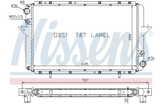 Radiator, engine cooling 63940A Nissens, Image 2