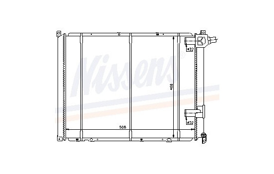 Radiator, engine cooling 63942A Nissens