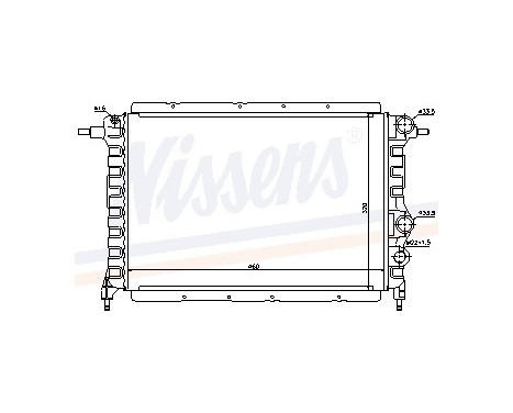Radiator, engine cooling 63959 Nissens