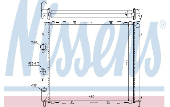 Radiator, engine cooling 63985 Nissens