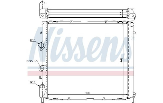Radiator, engine cooling 63985 Nissens, Image 2