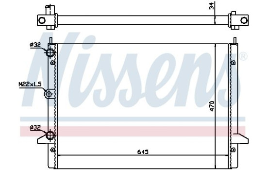 Radiator, engine cooling 63992 Nissens, Image 2
