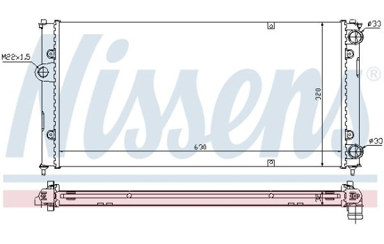 Radiator, engine cooling 639971 Nissens, Image 2