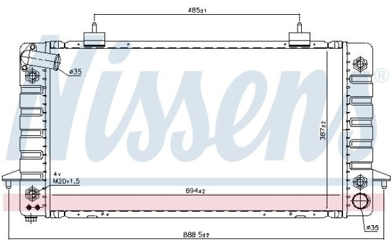 Radiator, engine cooling 64029 Nissens, Image 5